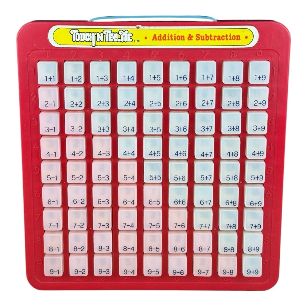 Vintage Touch 'N Tell Me Math Educational Toy Galoob 1981